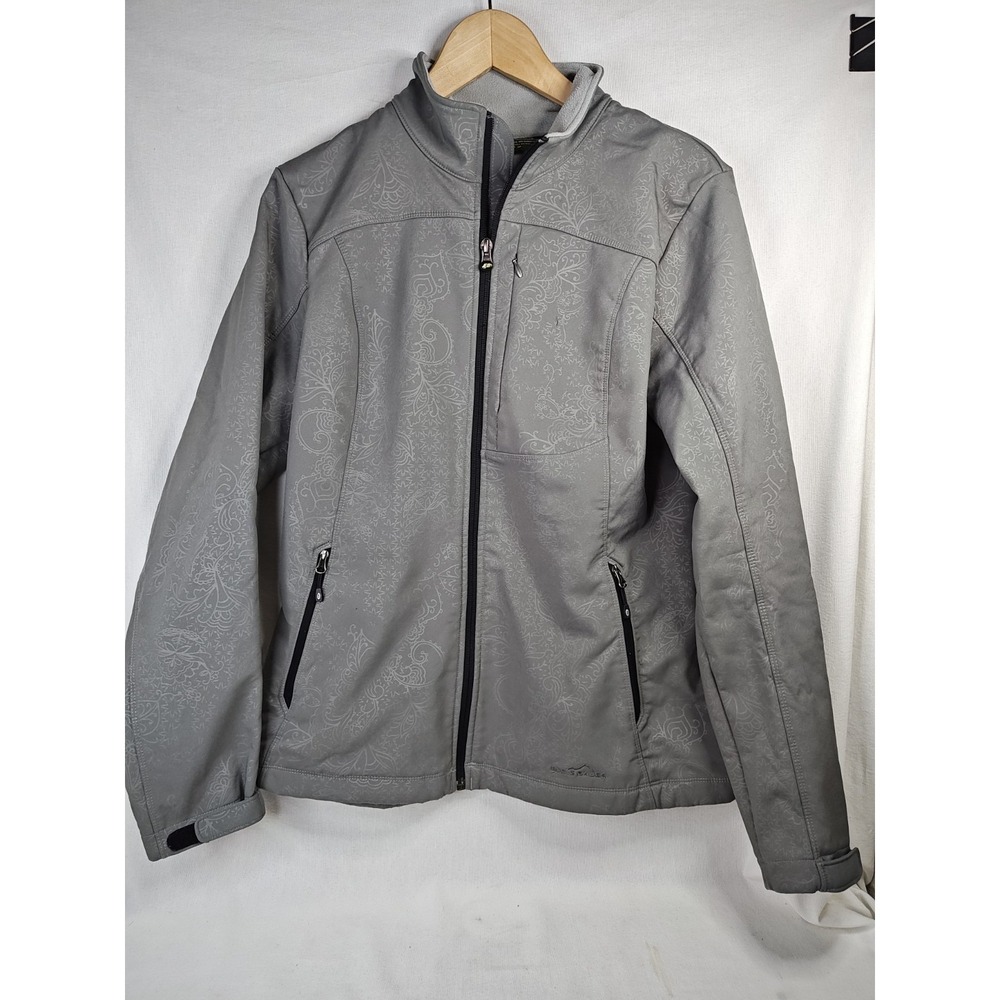 Eddie Bauer Womens Winter Coat Size Large Gray Jacket full Zip Made In Canada